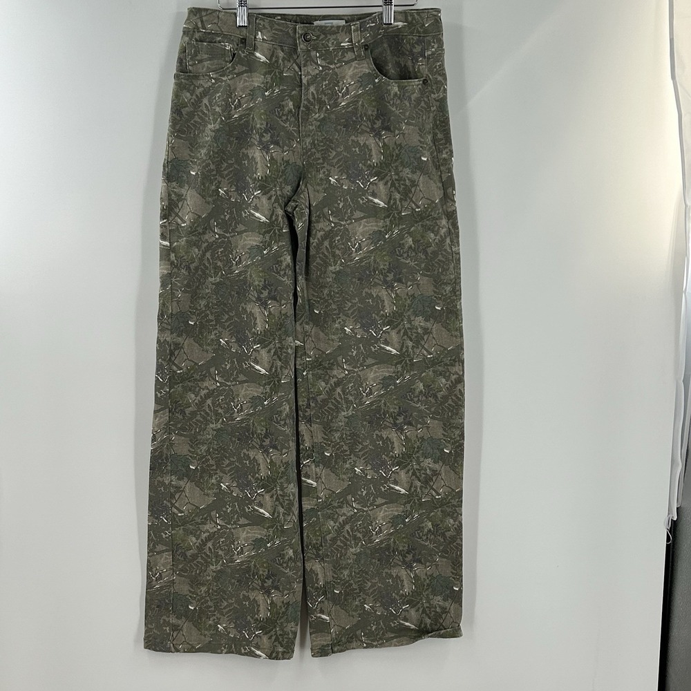 Y2K Camp Print Straight Leg Women's Pants Size 9, Grunge/Outdoor Aesthetic‎ - Picture 2 of 10
